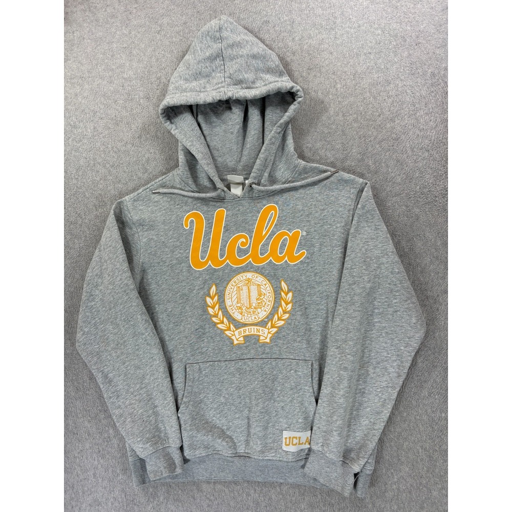 UCLA Bruins Screened Logo Campus Hoodie Sweatshirt (Women's Small) Gray